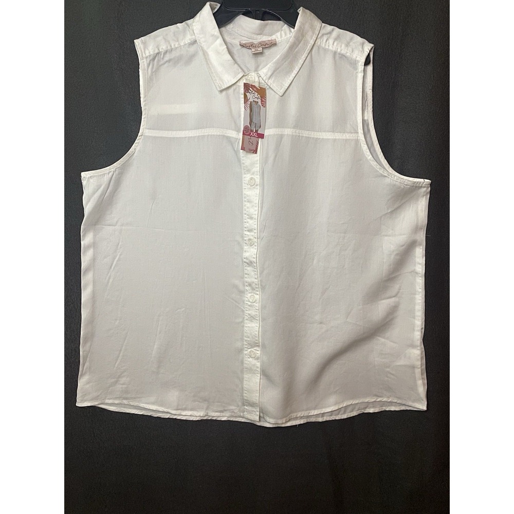 Coastal Confort Women Size XXL Lyocell Casual Sleeveeless White